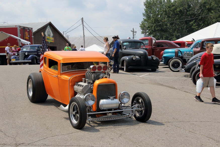 Steve Morley's Early Blown 30s Pearl Orange street rod