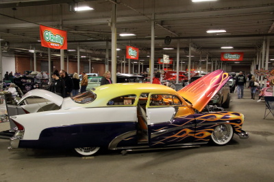 Customized Merc with flames