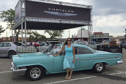 Denielle's with her car from the side