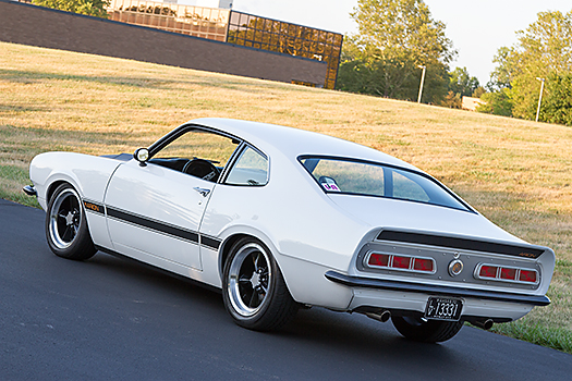 Ellie's rear 3/4 shot of 1970 Ford Maverick