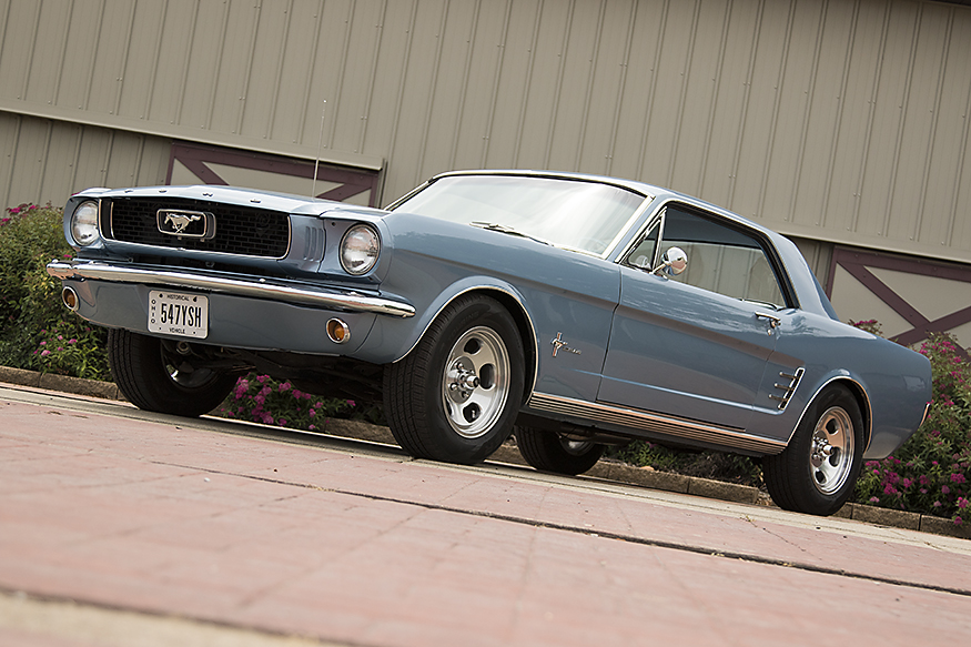 Kristi O'shea's 1967 Mustang low front 3/4