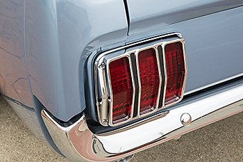 Detail and upclose 67 mustang rear tailight.