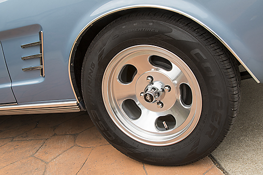 Kristi's Ansen aluminum wheels with Cooper tires.
