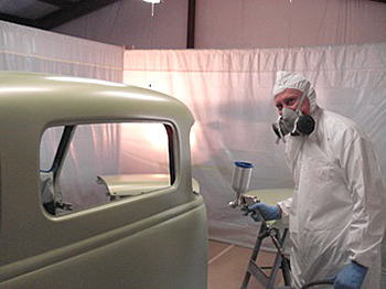 Linda Kitchens cab in primer