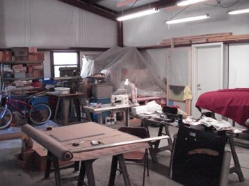 Rons paintbooth switched to sewing room
