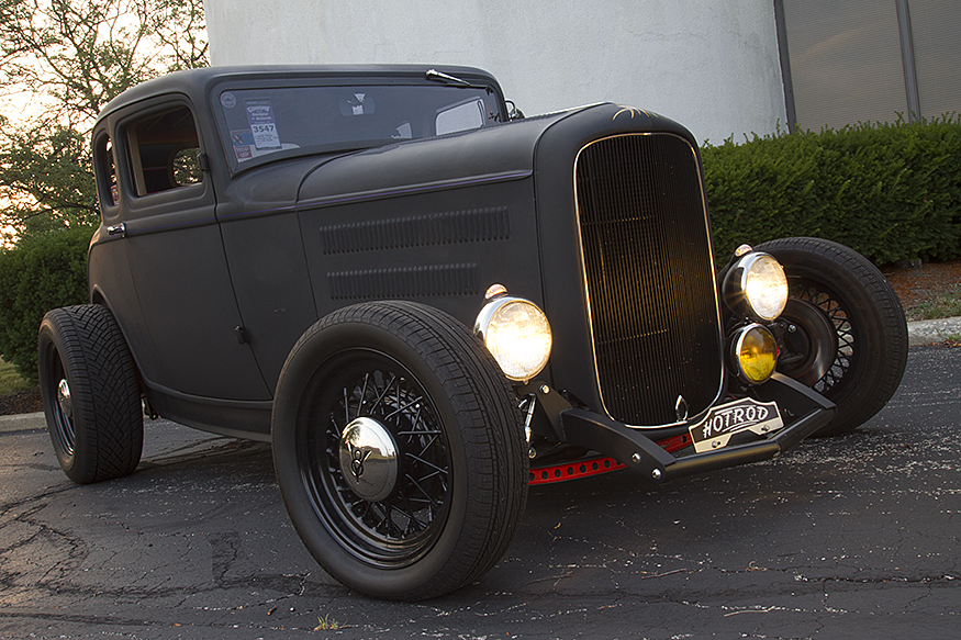 Marie's 32 Ford Coupe front 3/4 view