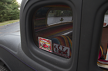 Marie's decals in the side windows